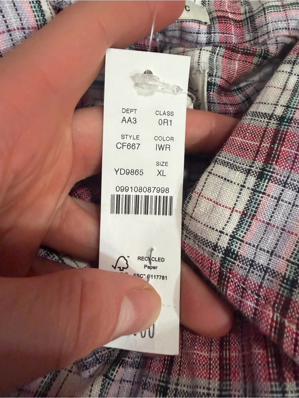 J crew Baird McNutt Irish linen point-collar shirt